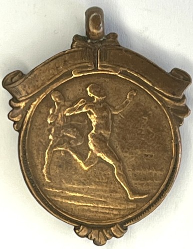 Vintage bronze running medal - bronze,
