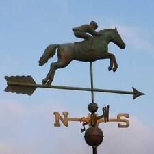 Jumping horse weathervane with vintage aged patina - Large horse wind vane