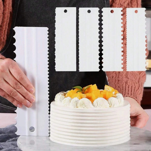 4pcs cake decorating comb edge - 4pcs,