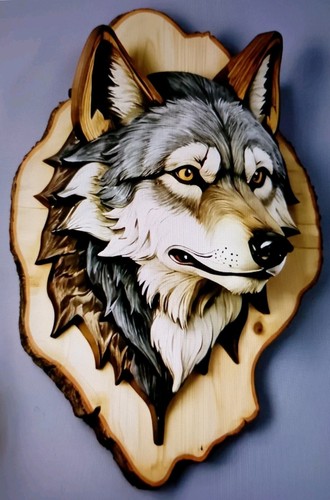 Wolf trophy head - wolf,
