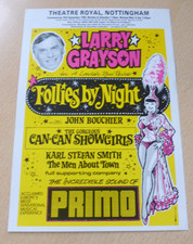 Larry Grayson John Bouchier Follies By Night Nottingham Theatre Flyer 1988