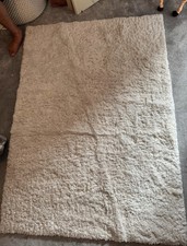 Cream shaggy Rug 175cm X125cm