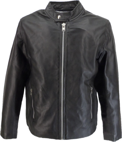 Real hoxton mens black leather - mens,