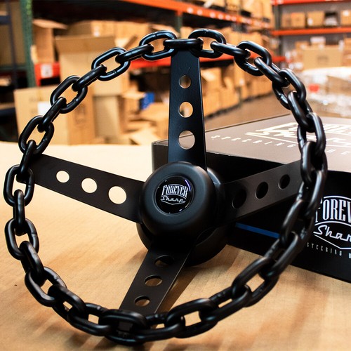 Matte black chain steering - black,