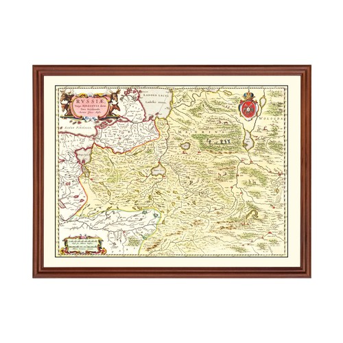 Old map russia 1665 - of,