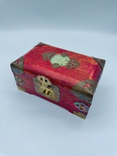 CHINESE WOOD BRASS AND JADE