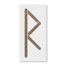 Elder Futhark Raidho Rune Stencil - Craft Airbrush Painting Wall Mylar Reusable