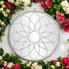 Framed Round Mirror Wall