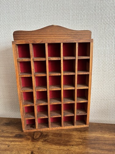 Wooden thimble display case - wooden,