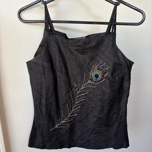 Y2k vintage black raw silk - y2k,