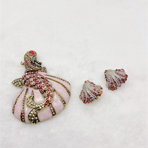 Brooch earrings set - brooch,