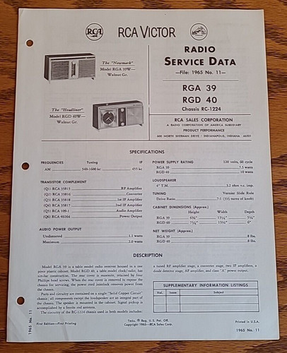 Vintage rca victor - rca, radio