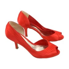 Monsoon Red Satin Peep-Toe