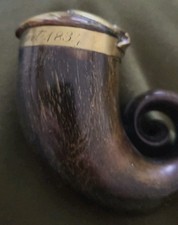 Antique Scottish Rams horn Snuff Mull Circa 1800s