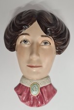 Kevin Francis limited edition Charlotte Rhead ceramic face wall plaque 9.5"