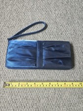 Blue Satin Debut Evening Clutch Wrist Bag
