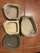 X 4 Exo Terra Food Bowls Reptile Vivarium Terrarium Food Water Dish