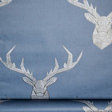 Blue Stag Geometric Wallpaper