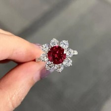 2.20 Ct Round Red Ruby Daimond