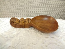 Vintage Decorative Wood Spoon Hand Carved Large Wooden Spoon