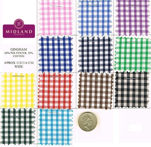 8 gingham polycotton - £3.75, 1/8"
