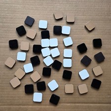 40 + Mixed Small Square Magnets Black White Beige Craft DIY Fridge Notice Board