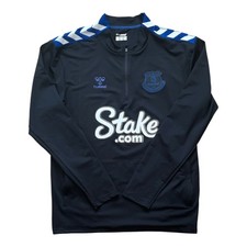 Everton Football Hummel Training Half Zip Up Top - L