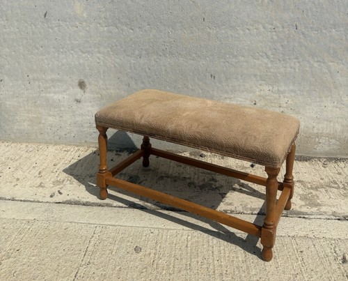 Vintage wooden footstool - vintage,