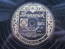 AL JOLSON 78 RPM I'M SITTING