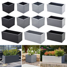 Zinc Metal Planter Plant Trough Garden Flower Pot Outdoor Rectangular Galvanized