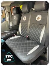 SEAT COVERS FOR VAUXHALL VIVARO ECO LEATHER DIAMOND STITCHING 3 logos Seats 2+1