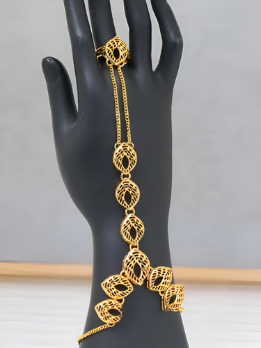 Luxury gold plated hand chain - luxury,