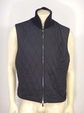 ZEGNA Men's Navy Blue Quilted