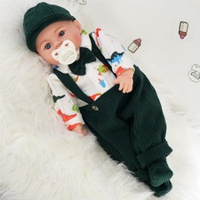 18” Baby Doll Boy Soft Body Lifelike Toy with Sounds & Dummy BiBi Doll Debonair