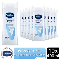 Vaseline Intensive Care Body Lotion Advanced Repair Fragrance Free 400ml, 10 Pk