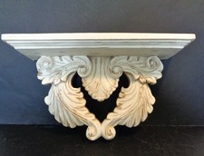CARVED WOODEN ORNATE CORBEL, CREAM - happy to COMBINE POSTAGE COST if possible
