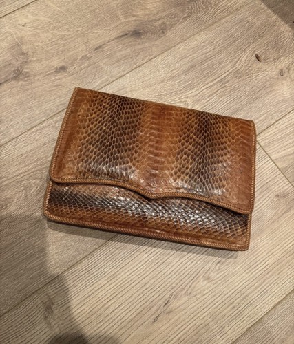 Vintage real snakeskin clutch - vintage,