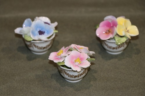 Coalport miniature posy pots