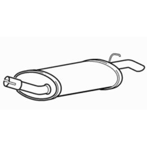 Rear exhaust silencer back box - exhaust,