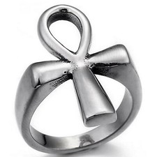 Ankh Ring Silver Stainless