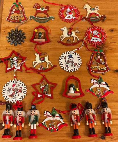 Wooden christmas hanging - wooden,