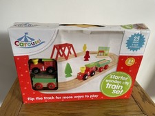 Starter Wooden City Train Set by Carousel for children 3+