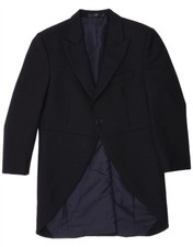 TORRE Boys Longline 1 Button Blazer Jacket 12-13 Years Navy Blue Polyester IL14