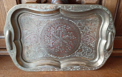 Vintage brass enamel small - brass, &