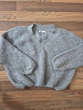 WOMENS ZARA CROPPED JUMPER SMALL GREY