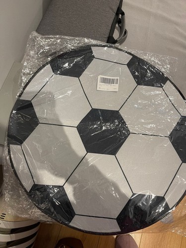 Round decorative football rug - decorative,