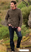 KNITTING PATTERN COPY Mens Guernsey style sweater sizes XS - 3XL dk yarn 57