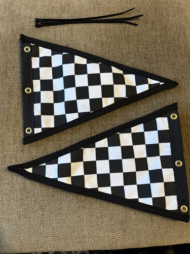 One black and white checkered - and,