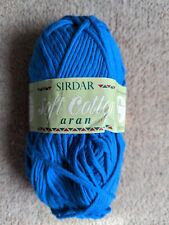 15x 50g Sirdar Soft Cotton aran 100% Cotton Royal Blue
