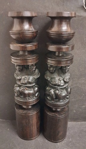 Set vintage hand carved - hand,